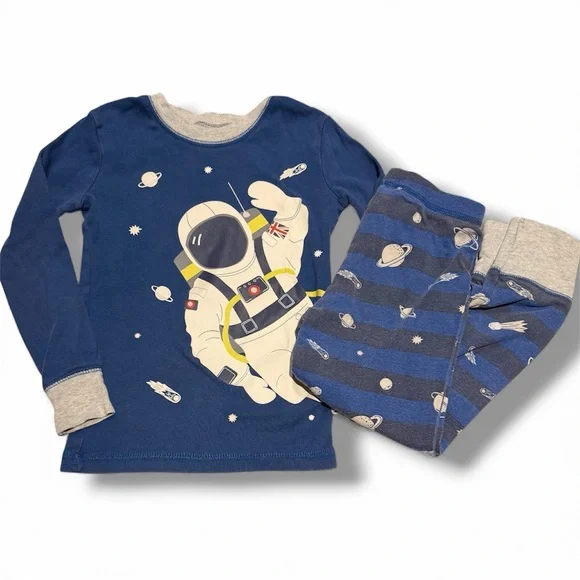 PLAY Mini Boden Blue Glow-in-the-Dark Astronaut Pajama Set (5T) - Picture 11 of 12